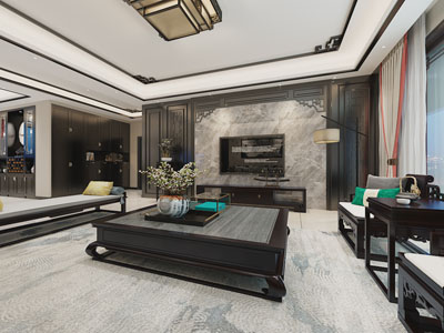 新中式客厅餐厅