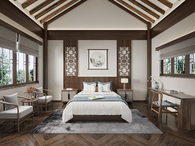 新中式酒店客房