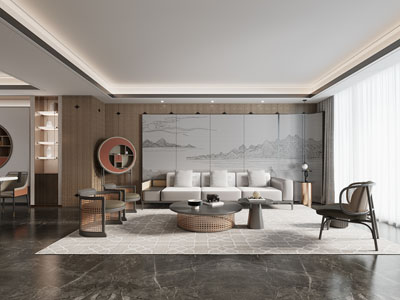 新中式客厅餐厅