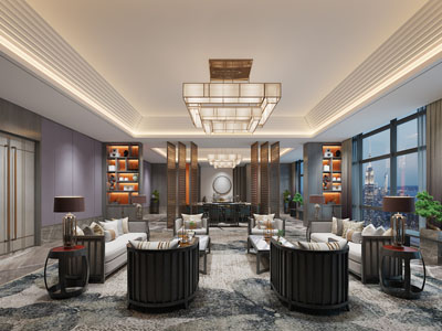 新中式客厅餐厅