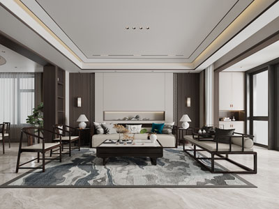 新中式客厅餐厅