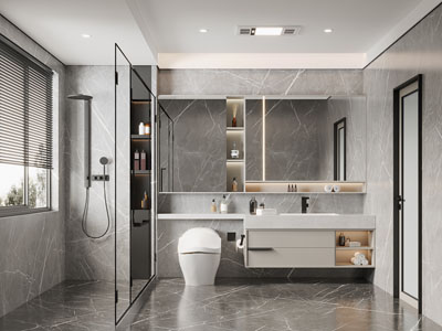 现代卫浴间、洗手间