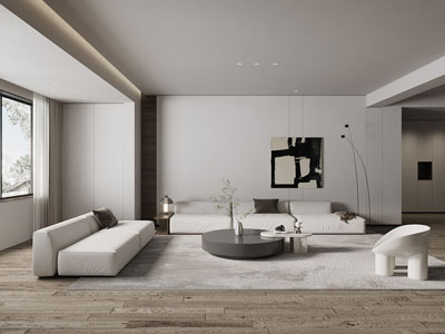 现代黑白灰客厅