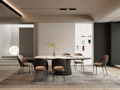 现代餐厅3d模型 现代餐厅