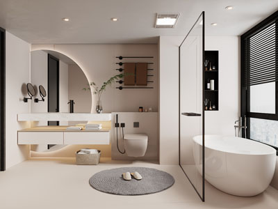 现代卫浴间、洗手间