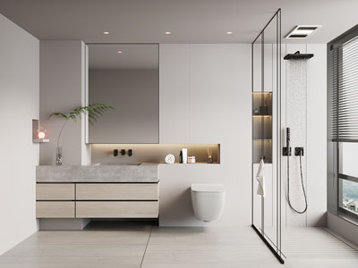 现代卫浴间、洗手间