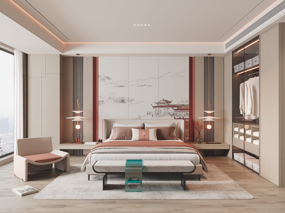 新中式卧室