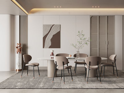 现代餐桌椅组合