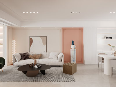 现代轻奢客厅餐厅