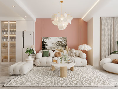 现代轻奢客厅餐厅