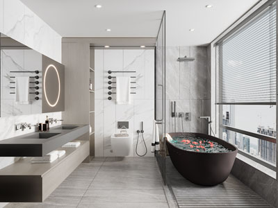 现代卫浴间、洗手间