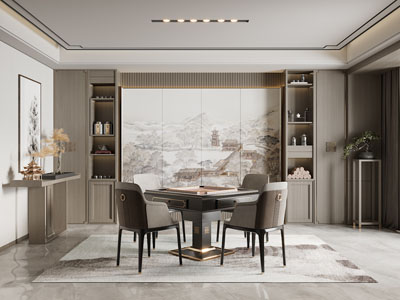 新中式棋牌室、娱乐室、休闲室