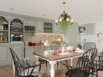 美式田园餐厅厨房