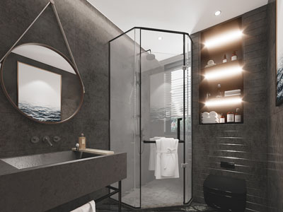 现代卫浴间、洗手间