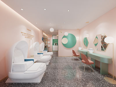 现代轻奢美容按摩院3d模型 现代轻奢美容按摩院