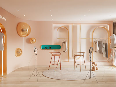 现代轻奢服装直播间