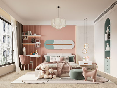 现代卧室、公主房、儿童房