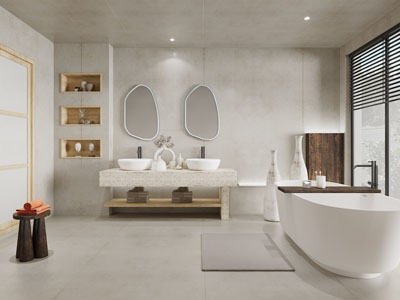 侘寂风卫浴间、洗手间