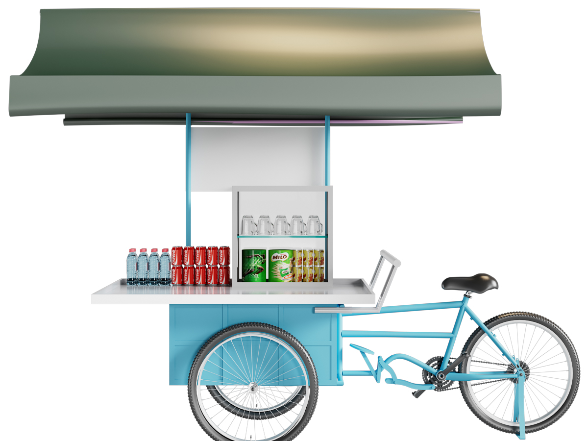 现代饮料售卖车3d模型 现代饮料售卖车