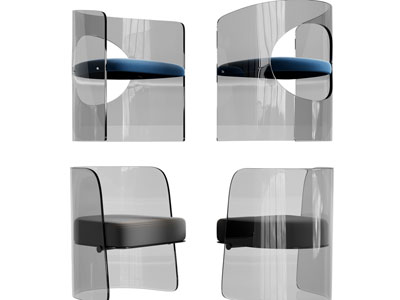 现代亚克力休闲椅子