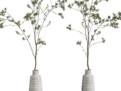 现代陶瓷花瓶树枝摆件