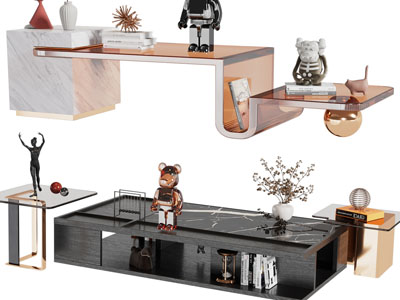 现代长方形茶几