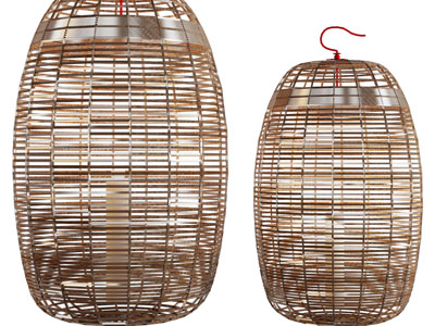 新中式鸟笼烛台、落地灯