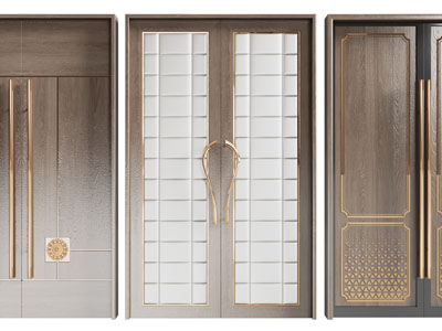 现代轻奢双扇平开门