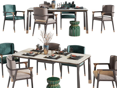 新中式实木餐桌椅组合