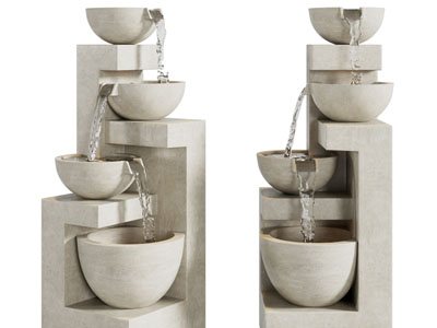 侘寂风喷泉水景园艺小品