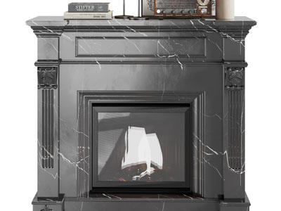 欧式黑色大理石壁炉火炉
