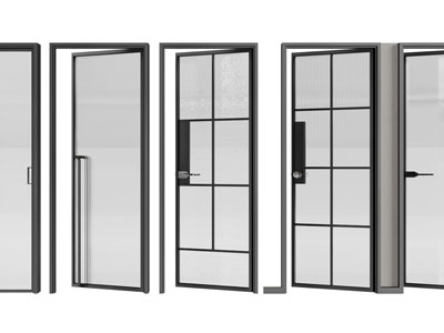 现代玻璃平开门