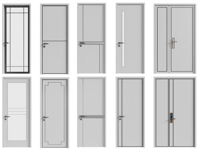 新中式单扇平开门、子母入户门