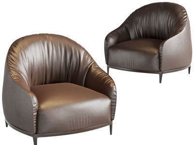 现代真皮单人沙发3d模型 现代真皮单人沙发