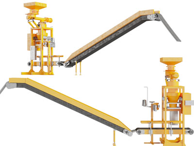 现代输送机、传送带3d模型 现代输送机、传送带