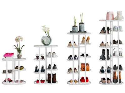 现代鞋子展架、货架3d模型 现代鞋子展架、货架