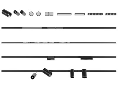 现代轨道灯、筒灯射灯