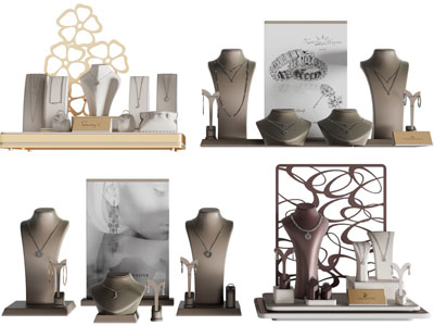 现代珠宝首饰展示柜