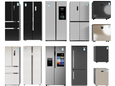 现代双开门、上门电冰箱