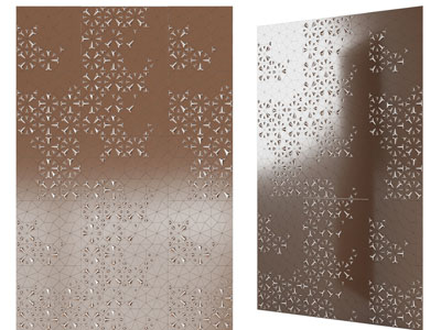 现代金属雪花冲孔板、穿孔板3d模型 现代金属雪花冲孔板、穿孔板