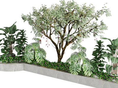 现代花坛花草植物树木景观园艺小品