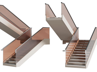 现代旋转楼梯3d模型 现代旋转楼梯