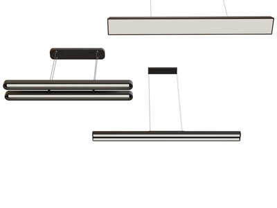 现代长条形、一字办公吊灯
