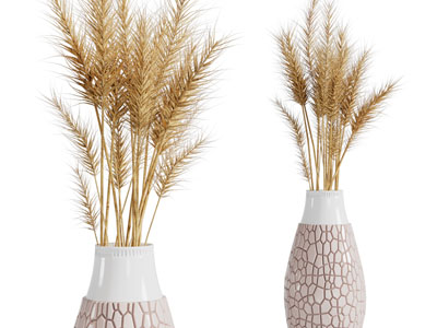 现代陶瓷花瓶麦穗摆件