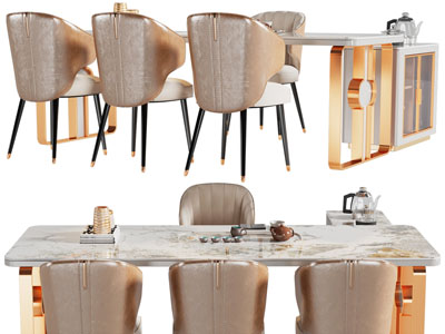 新中式茶桌椅组合