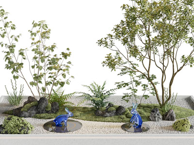 现代花草树木景观园艺小品