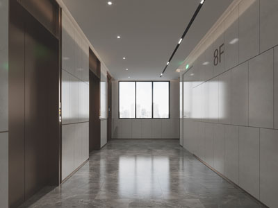 现代电梯间过道