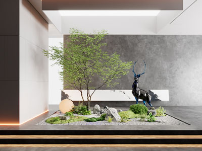 新中式室内景观园艺小品