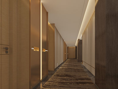 现代酒店过道