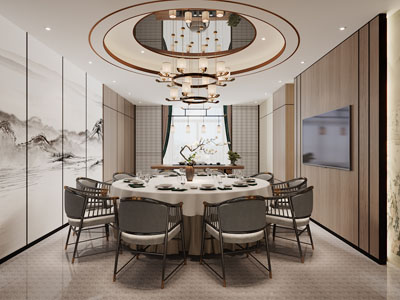 新中式酒店包厢包间